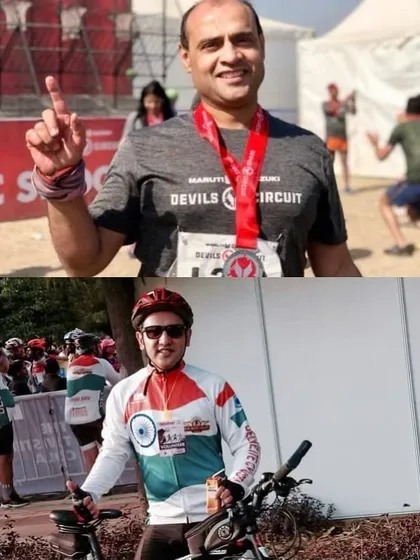 A birthday collage for two of our members, showing them in their element, running and cycling. We celebrate our members' passions.