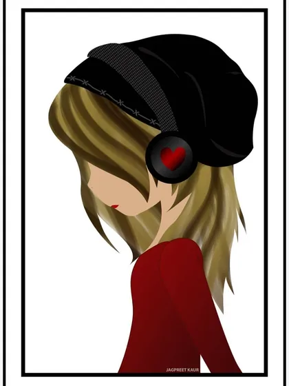 A faceless portrait of a girl lost in her music. This illustration is for anyone who believes in music the way others believe in fairytales. It’s about that personal world you enter with your headphones on.
