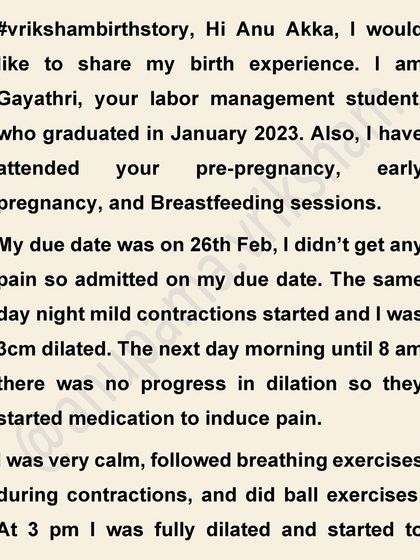 This student attended my pre-pregnancy, early pregnancy, and breastfeeding sessions. Even though she needed an emergency C-section, the knowledge gave her the confidence to go through labor calmly.