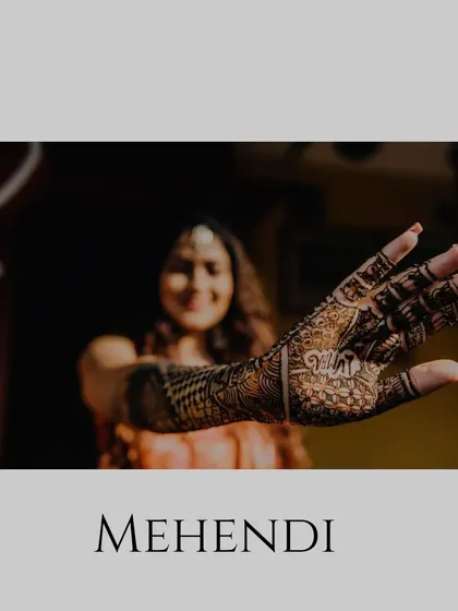 A simple, elegant shot showcasing the bride's Mehendi, a symbol of the love and celebration to come.
