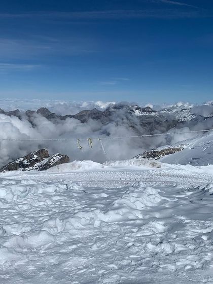 A view from the top, above the clouds. The weather may be cold, but life itself is not. A simple thought inspired by the vastness of the mountains.