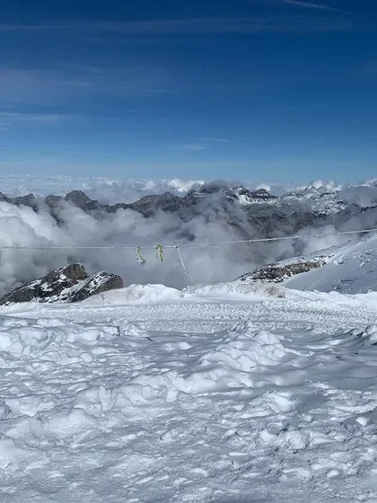 A view from the top, above the clouds. The weather may be cold, but life itself is not. A simple thought inspired by the vastness of the mountains.