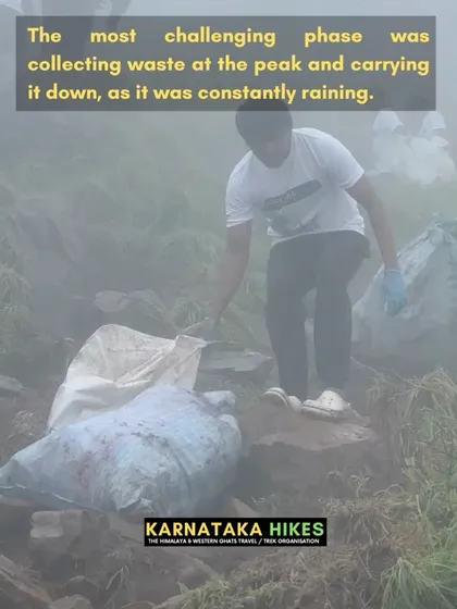 Collecting waste during constant rain was challenging, but our team was determined to make a difference.