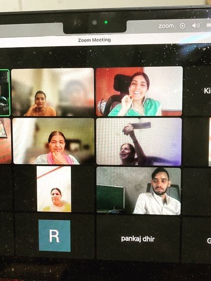 A screenshot from the online workshop with APAAR NGO. It is vital to bring awareness and tools like mindfulness to communities that support individuals with special needs and their families.
