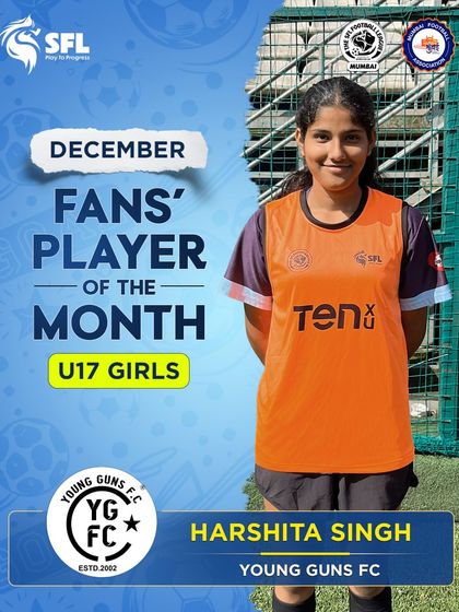 Meet Harshita Singh, the December Fans' Player of the Month for the U17 Girls. A rising star in our league.