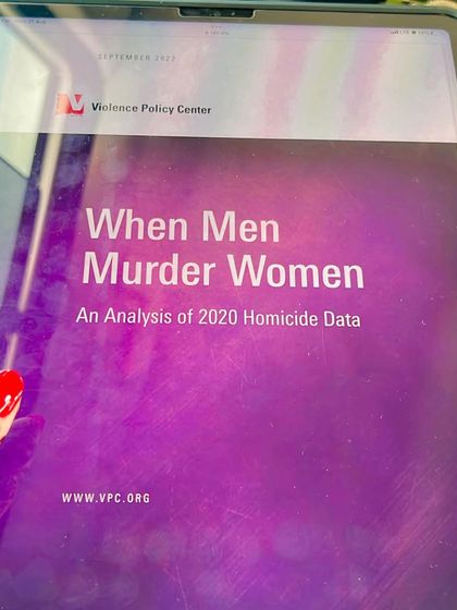 An analysis of homicide data from the Violence Policy Center. This research is vital for understanding the patterns and causes of violence against women, which informs my legal arguments and advocacy work.