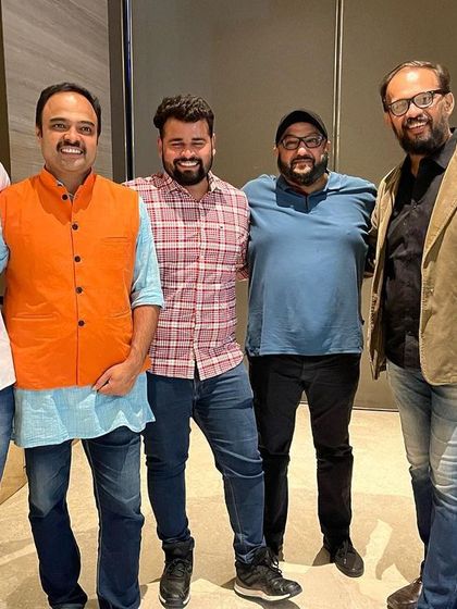 Posing with the team after a successful sand art show for the merapashu360 app launch. It is a pleasure to collaborate with innovators and contribute to their milestone events.