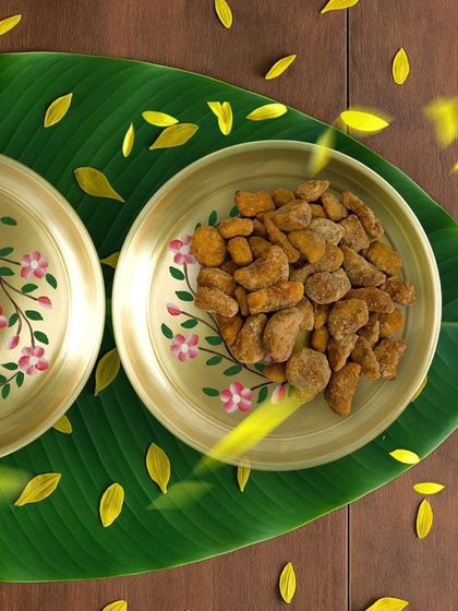 Kottanz - Indian Home Decor & Pooja Essentials Hand-Painted Brass Serveware photo 3