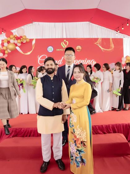 Images from my visit to Vietnam for a new yoga school opening. These pictures show me with local yoga leaders, students, and officials, highlighting our strong international collaborations and the respect our certification commands globally.