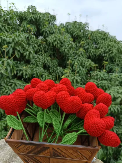 Another angle of the heart flower basket.