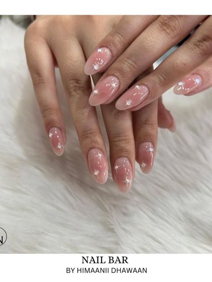 A dreamy, translucent pink set with small, scattered star sequins. This gives a magical, starry-night effect.