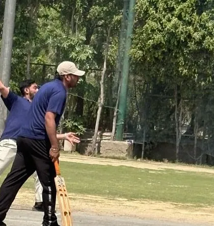 A moment of friendly competition on the cricket field. These events help strengthen our team spirit.