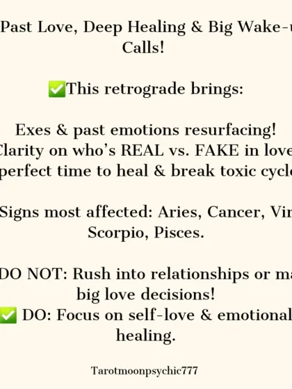 This Venus Retrograde will bring past loves and emotions resurfacing, giving you clarity on who is real versus fake. It's a time to heal toxic cycles, not to rush into new relationships.
