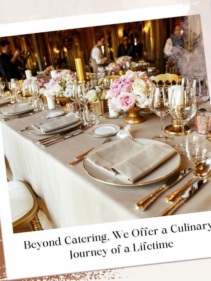 I offer more than just catering; I provide a culinary journey of a lifetime. This image of a beautifully decorated dining table reflects my commitment to creating a complete and luxurious experience for you and your guests.