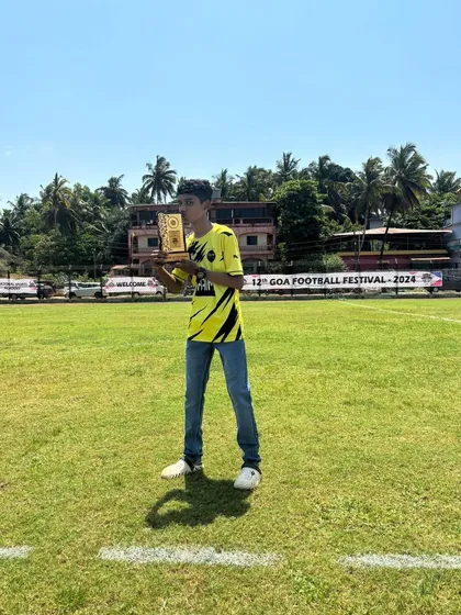 Vihaan Bavishi of our U-14 team awarded 'Player of the Team' for his outstanding performance at the Goa Football Festival.