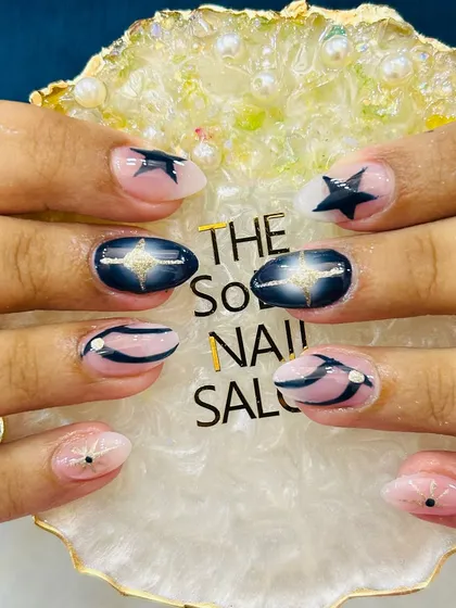 A similar celestial design, showcasing the deep, moody colors and sparkling details.