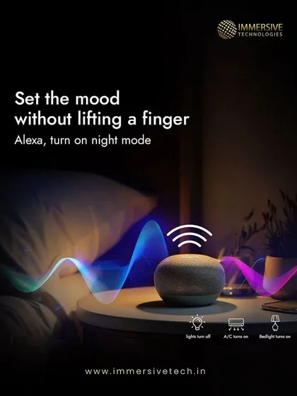 Your home should listen to you. We integrate voice assistants like Alexa to provide hands-free control over your environment. Simply ask to turn on "night mode," and the system will adjust the lights, climate, and more for a perfect, restful evening.