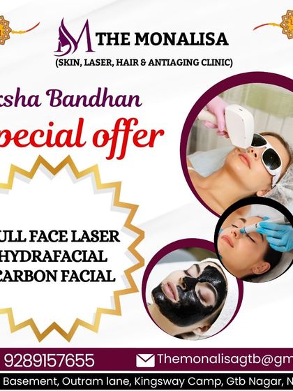 Celebrate the festive season with our Raksha Bandhan special offer. This package includes a full face laser treatment, a HydraFacial, and a Carbon Facial to give you glowing, rejuvenated skin.