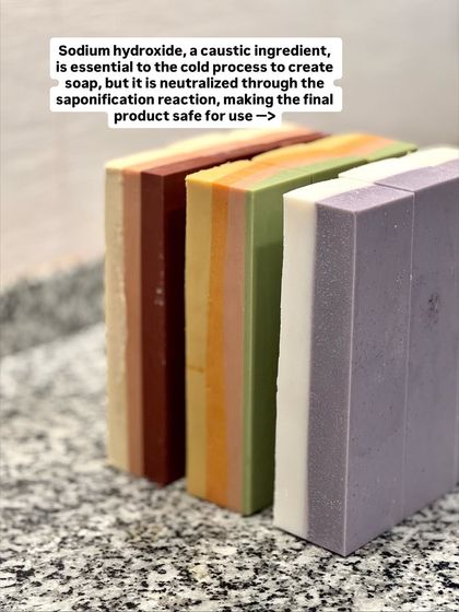 Sodium hydroxide, a caustic ingredient, is essential to create soap. However, it is completely neutralized through the saponification reaction, making the final product safe and gentle for use.
