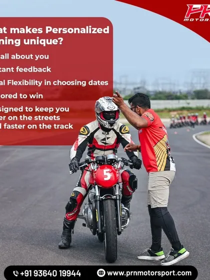 What makes our personalized training unique? It's all about you. You get instant feedback, flexible dates, and a program tailored to help you become safer on the streets and faster on the track.