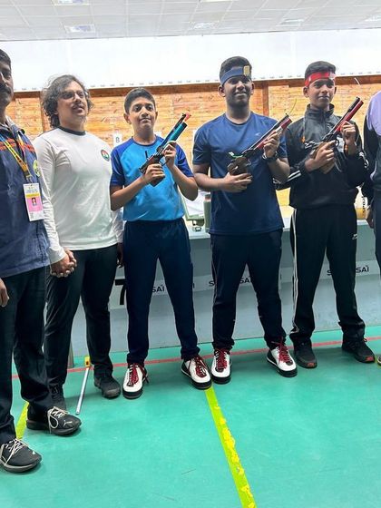 Team Eklavya celebrating their 2 Gold and 1 Silver medals at the Karnataka Mini Olympic games in Bangalore.