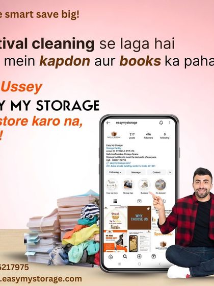 Is your house overflowing with clothes and books after festival cleaning? This post humorously suggests the solution: store it with us, yaar! We'll keep your extra stuff safe.