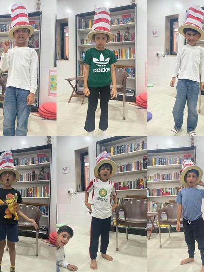"It's fun to have fun, but you have to know how." Our students channel their inner Cat in the Hat, embracing the playful side of learning while practicing their performance skills.