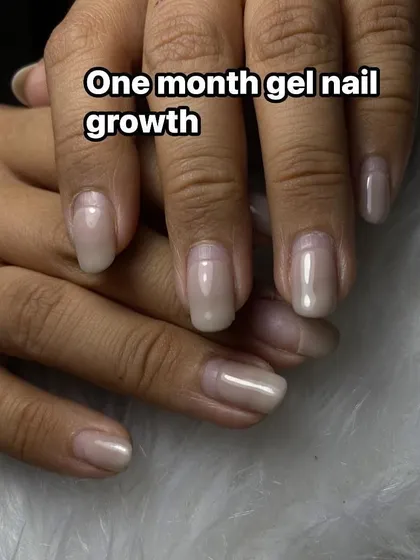 This photo shows one month of gel nail growth with no lifting or chipping. I teach techniques that ensure durability, which leads to happy, repeat clients.
