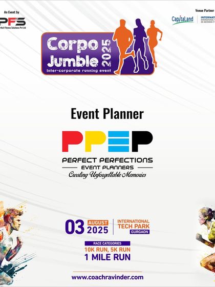 Flawless execution is my promise. I work with professional event planners like Perfect Perfections to manage every detail of Corpo Jumble, guaranteeing an unforgettable and seamless experience for all companies involved.