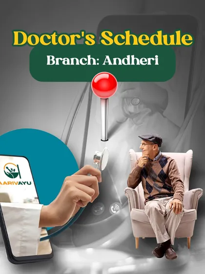 Here is the doctor's schedule for our Andheri branch. We are here for your healing every step of the way, from expert consultations to personalized Ayurvedic treatments.