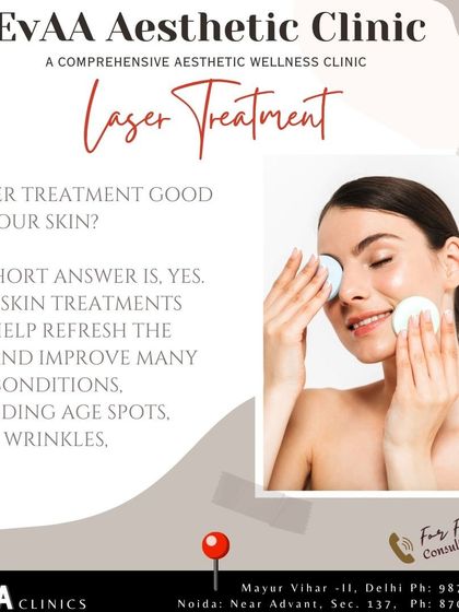This graphic answers a common question: Is laser treatment good for your skin? Laser treatments can refresh the skin and improve many conditions, including age spots, veins, and wrinkles.