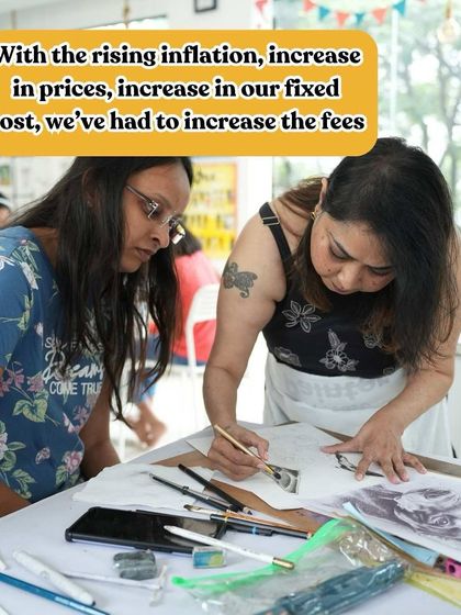 An instructor provides detailed feedback on a student's sketching work during a CFA session.