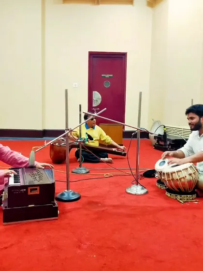 Another moment from my tabla solo recording at Akashvani Kolkata. I tried to present some new formats in two different taals that I learned from my Guruji.