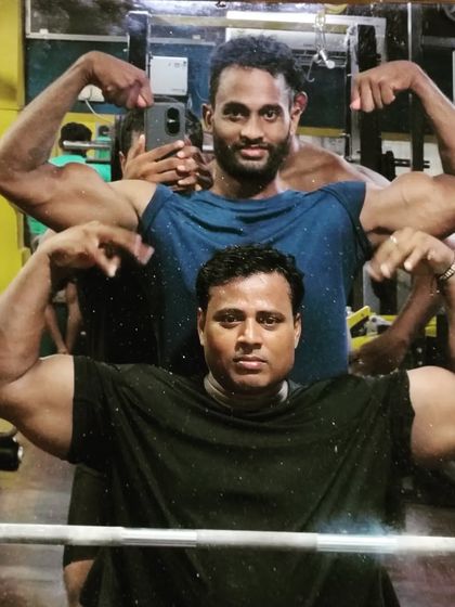 My strength, my pillar. This is my student and younger brother, Nikhil. We started this journey together, and I am proud of the lifter he has become.