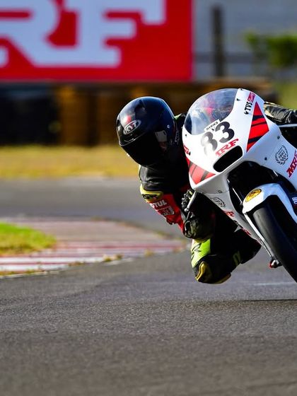 Siddesh in action during the TVS RR310 Cup. This weekend was a valuable learning experience, helping him identify areas for improvement.