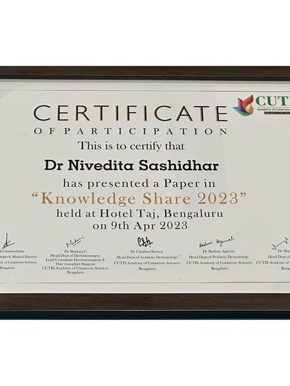 Nivedita Sashidhar - Medical Dermatology My Academic and Professional Journey photo 21