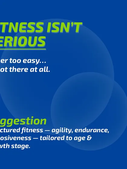 Fitness is not a joke or an afterthought here. It's a core part of our training. We implement structured fitness programs focusing on agility, endurance, and explosiveness, tailored to each player's growth stage.