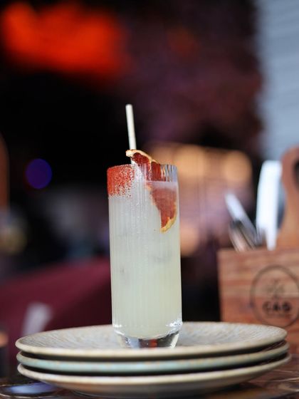 This beautifully crafted cocktail at CAD Noida shows their attention to detail. I always highlight artistic presentation in my social media cafe reviews.