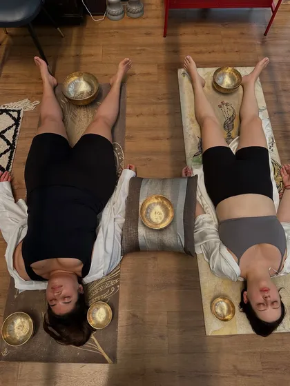 The peaceful state of surrender during a sound healing session. The goal is to let go completely, allowing the sound waves to do their work on a cellular level to reduce stress and anxiety.