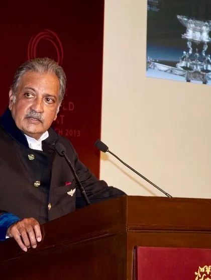Our host, Maharaja Gaj Singh II of Jodhpur, addressing the guests at 'The Jodhpur Auction' held at Umaid Bhawan Palace. This exclusive event was held in support of the Indian Head Injury Foundation.