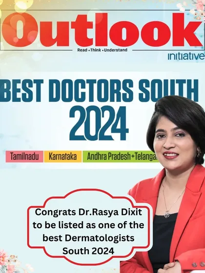I am humbled to be recognized by Outlook as one of the Best Doctors in South India for 2024. This is a testament to my commitment to advancing the field of dermatology through both practice and education.