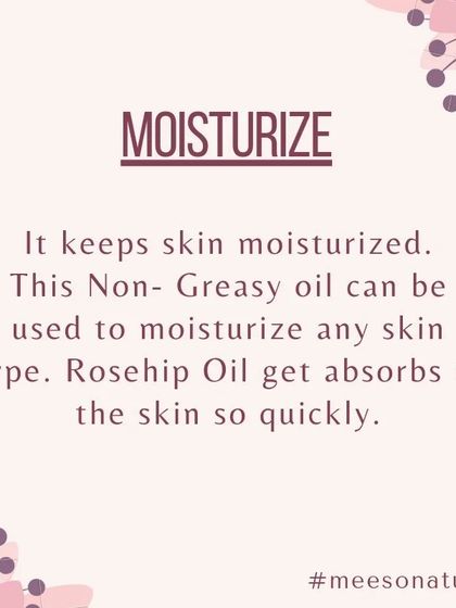 My Rosehip Oil is a non-greasy formula that absorbs quickly into the skin. It provides excellent moisturization for any skin type without feeling heavy or clogging pores.