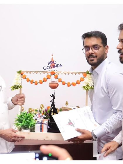 Another shot of the Pro Govinda hamper being presented. It was a privilege to create these gifts for esteemed dignitaries and be a part of celebrating this unique sport.