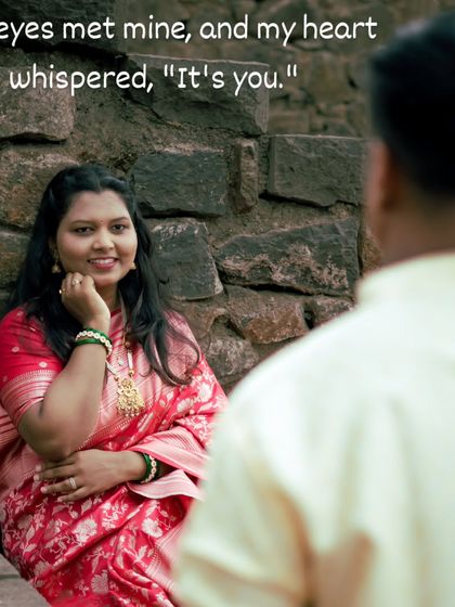 I used an over-the-shoulder perspective here to capture the bride-to-be's expression as she looks at her partner. It creates a sense of intimacy and a personal point of view.