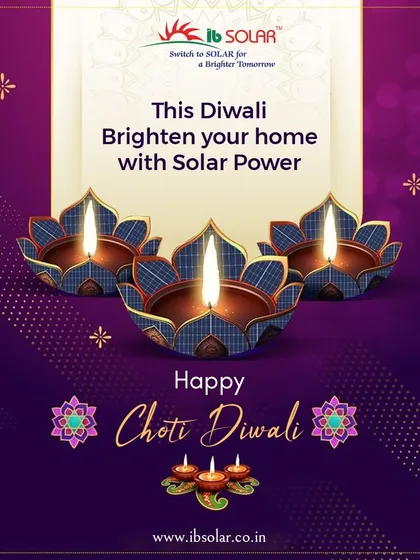 Happy Choti Diwali. On this festive occasion, we encourage everyone to brighten their homes sustainably with solar power. May the festival of lights bring you joy and prosperity.