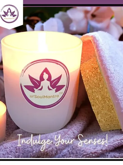 Indulge your senses with my Serene Soy Wax Candle. The frosted glass and gentle flame create a soft, warm glow, perfect for setting a relaxing mood during a bath, meditation, or a quiet evening.