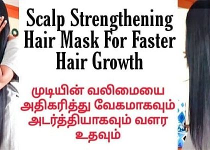 A scalp-strengthening hair mask to increase the power of your hair roots, helping it grow faster and thicker.