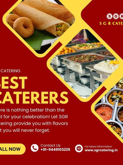 There is nothing better than the best for your celebration. This collage shows our range, from tiffin items like dosa to full buffet spreads and thalis.