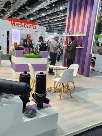 Our team engaging with visitors at the Sahara International Agricultural Exhibition in Egypt. This event is a key gateway to the North African and Middle Eastern markets.