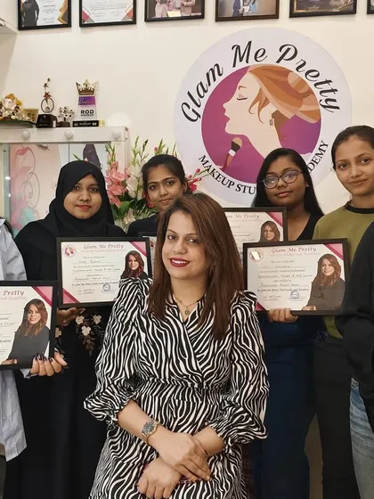 A beautiful moment with my graduates. Each one of them is now equipped with the skills to shine in the makeup industry.
